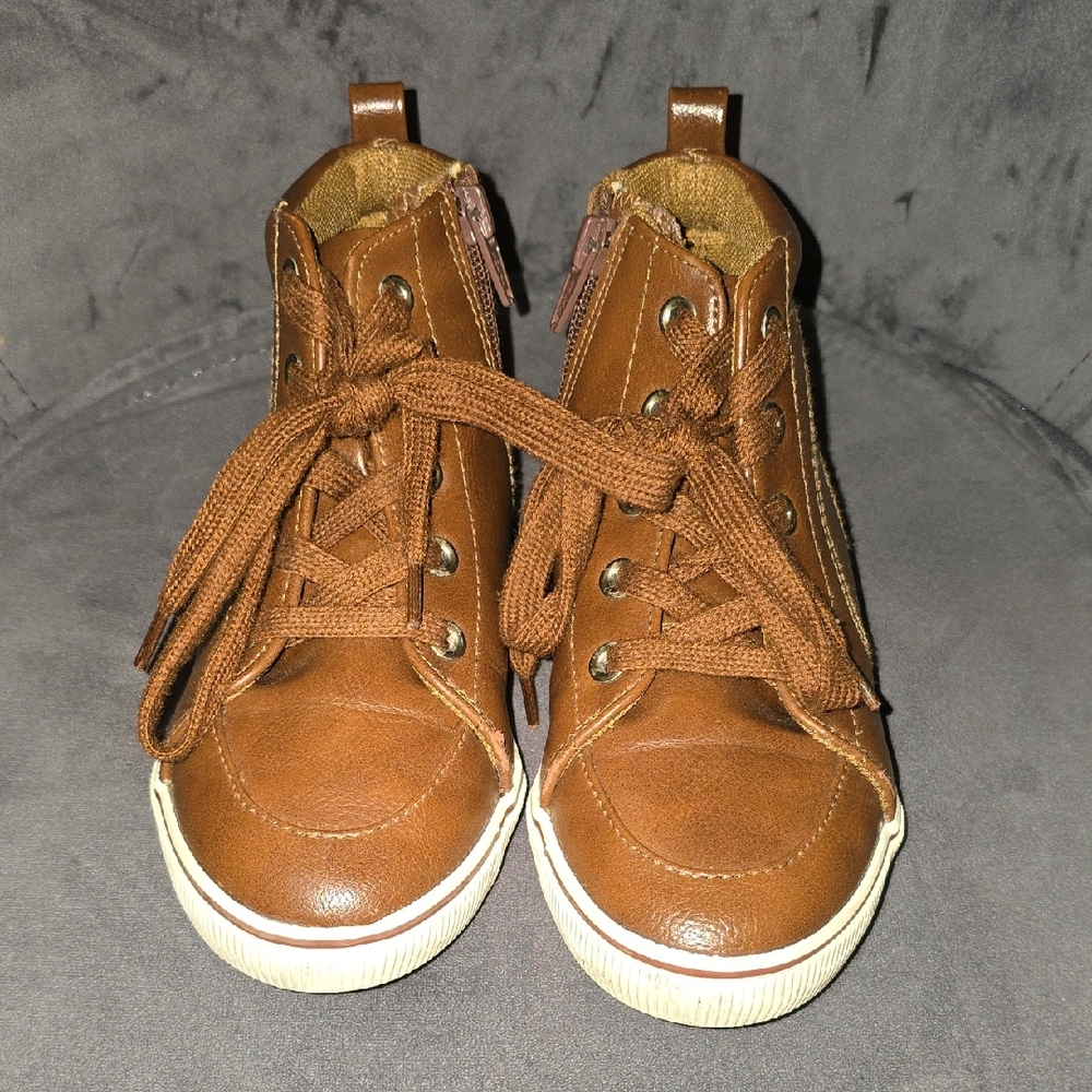 Cat & Jack Brown High-Top Sneakers Size 13
